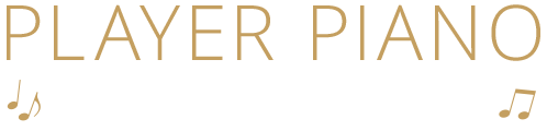Player Piano Headquarters logo in a gold and white design, highlighting premium player piano selections.