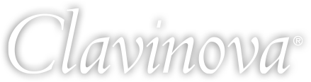 Clavinova logo, showcasing Yamaha's premium digital pianos, renowned for authentic sound and advanced features.