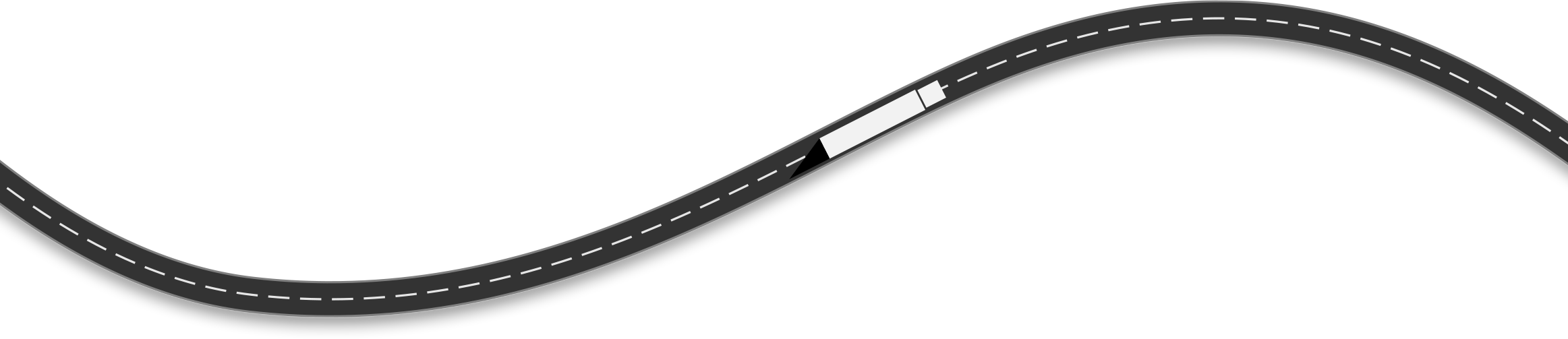 Illustration of a sleek, winding road with a truck, symbolizing the journey of delivering exquisite pianos.